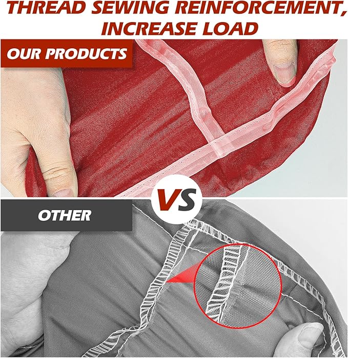 Isink Laundry Bag, 2 Pack Travel Laundry Bags for Dirty Clothes, Large Laundry Bags for Camping & Traveling, Dirty Clothes Travel Bag, 24" x 36" (Black + Red)