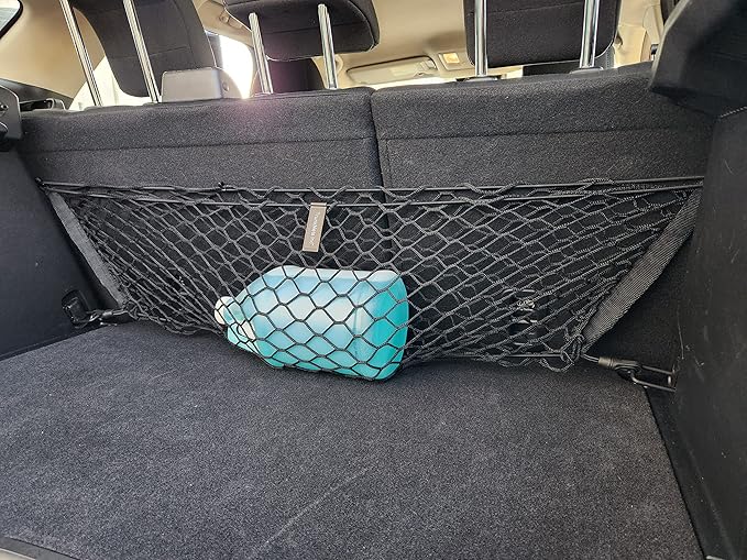 Back Seat Style Automotive Elastic Trunk Mesh Cargo Net for Mazda CX-3 2016-2021 - Premium Trunk Organizers and Storage - Luggage Net for Crossover - Best Car Organizer for Mazda CX 3
