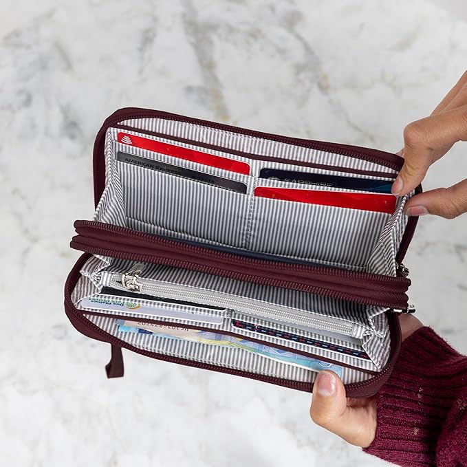 Travelon RFID Blocking Double Zip Wallet