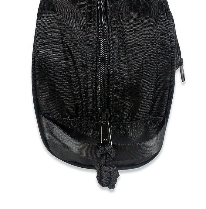 Waterproof Nylon Dopp Kit - Shaving Toiletry Bag Organizer (Black)