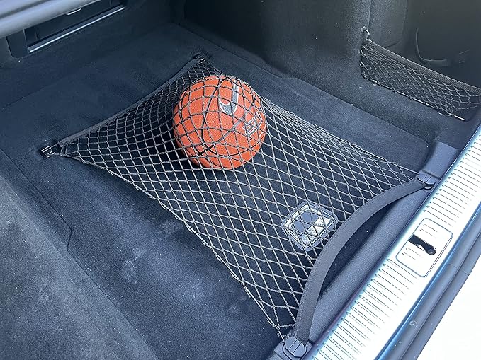 Floor Style Automotive Elastic Trunk Mesh Cargo Net for Mercedes Benz S Class 2021-2024 - Premium Trunk Organizers and Storage - Luggage Net for Sedan - Best Car Organizer for Mercedes Benz W223