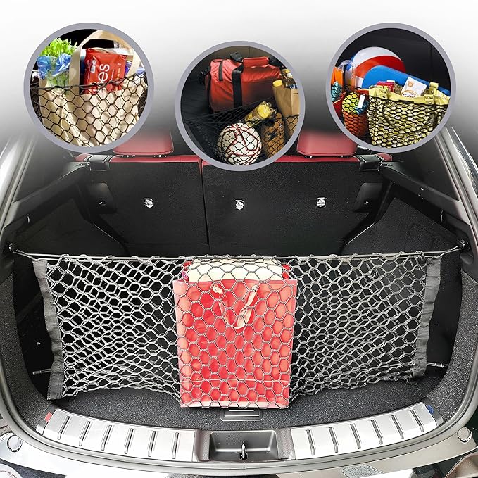Envelope Style Automotive Elastic Trunk Mesh Cargo Net for Lexus NX 250 NX 350 NX 450 2022-2026 - Premium Trunk Organizer and Storage - Luggage Net for Crossover - Best Car Organizer for Lexus NX