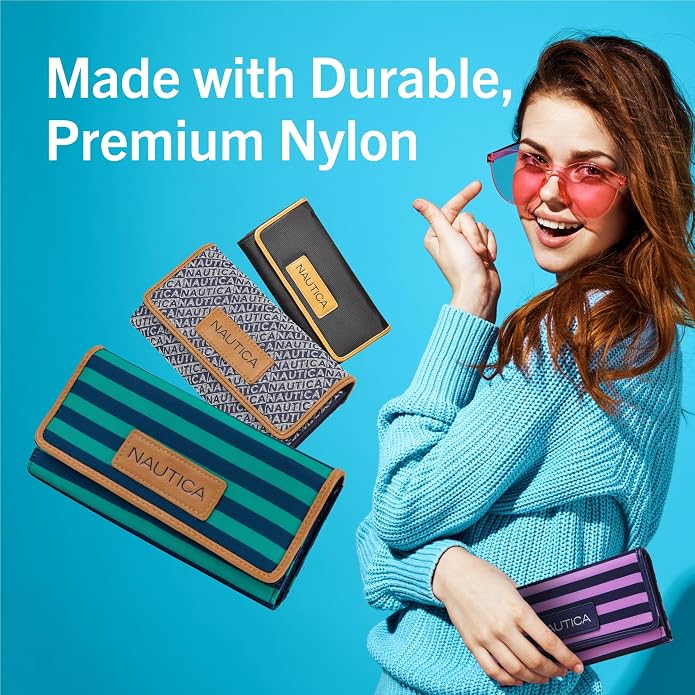 Nautica womens The Perfect Carry All Money Manager Wallet Organizer with RFID Blocking Wallet | The Perfect Carry All