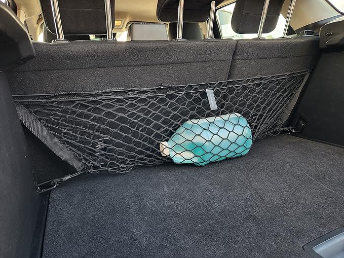 Back Seat Style Automotive Elastic Trunk Mesh Cargo Net for Mazda CX-3 2016-2021 - Premium Trunk Organizers and Storage - Luggage Net for Crossover - Best Car Organizer for Mazda CX 3