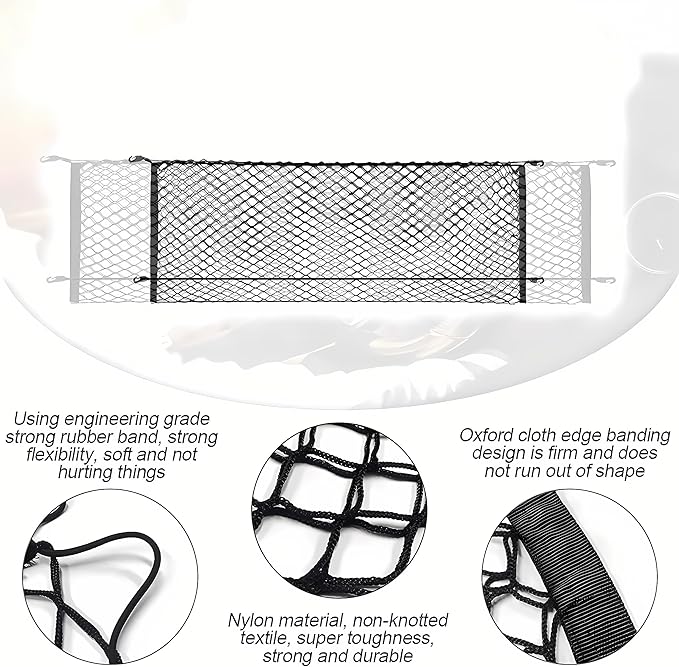 Envelope Style Automotive Elastic Trunk Mesh Cargo Net Accessories Compatible with Subaru Impreza 2018 – 2024 2025 & Crosstrek Premium Trunk Organizers and Storage - Luggage Nets for Vehicles