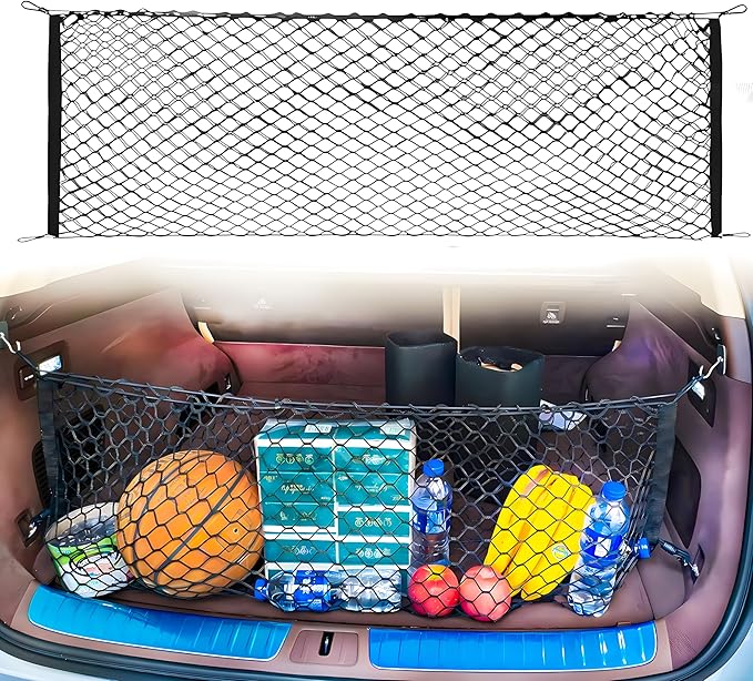 Envelope Style Automotive Elastic Trunk Mesh Cargo Net Compatible with 2019 2020 2021 2022 2023 2024 2025 2026 Honda Passport EX L Elite etc