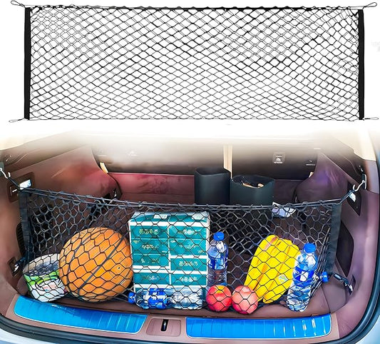 Envelope Style Automotive Elastic Trunk Mesh Cargo Net Compatible with 2019 2020 2021 2022 2023 2024 2025 2026 Honda Passport EX L Elite etc