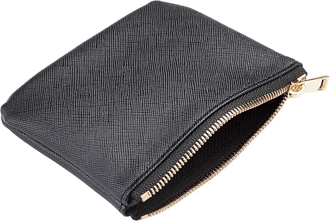 Chelmon Vegan Leather Coin Purse Pouch Change Purse With Zipper For Men Women