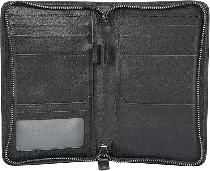 Polare Napa Leather Passport Holder Cover Case for Men RFID Blocking Travel Wallet Holds 4 Passports