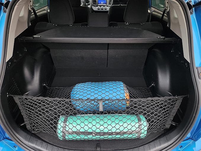 Floor + Envelope Style Automotive Elastic Trunk Mesh Cargo Net for Toyota RAV4 2013-2025 - Premium Trunk Organizers and Storage - Luggage Net for Crossover - Best Car Organizer for Toyota RAV 4