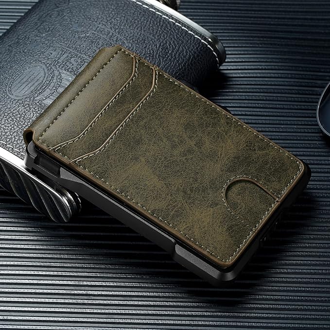 furid Smart Wallet For Men Slim: Rfid Minimalist Pop Up Wallets with Money Clip Metal Credit Card Holder - Gifts for Husband Father at Birthday Anniversary