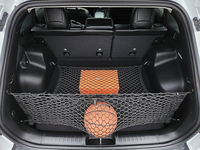 Floor+ Envelope Style Elastic Trunk Mesh Cargo Net for Jeep Cherokee Latitude Trailhawk 2019-2024 - Premium Trunk Organizers and Storage - Luggage Net for SUV - Car Organizer for Jeep Cherokee
