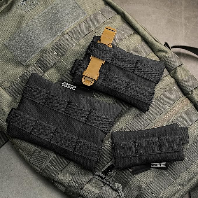 TACTICAL_GEEK Storage A5 EDC Storage Pouch Set, Multi-Purpose Molle EDC Gadget Pouch, Multi-Functional Utility Small Tool Pocket,Luggage Organiser Divider Small Pouch Organizer for Daily Carry (White)