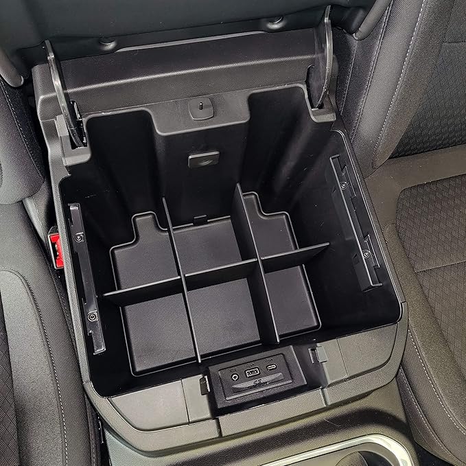 Vehicle OCD - Center Console Organizer for Chevy Silverado 1500 / GMC Sierra 1500 (2019-2022) and 2500/3500 HD (2020-2023) (full console w/bucket seats ONLY) - Made in USA - SLX154