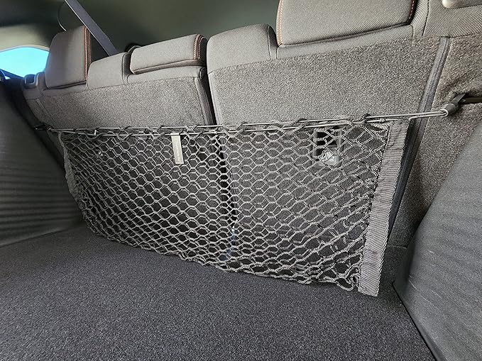 Back Seat Style Automotive Elastic Trunk Mesh Cargo Net for Honda HRV LX Sport EX-L 2023-2026 - Premium Trunk Organizer and Storage - Luggage Net for Crossover - Best Car Organizer for Honda HRV