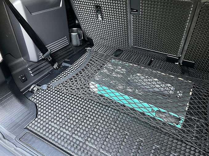Floor Style Automotive Elastic Trunk Mesh Cargo Net for Land Rover Defender 2020-2025- Premium Trunk Organizers and Storage - Luggage Net for SUV - Best Car Organizer for Land Rover Defender