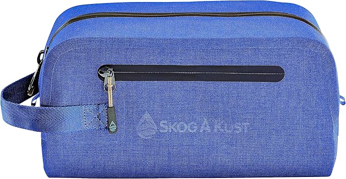 Skog Å Kust DoppSak Waterproof & Leak-proof Travel Toiletry Bag (Blue, Small)