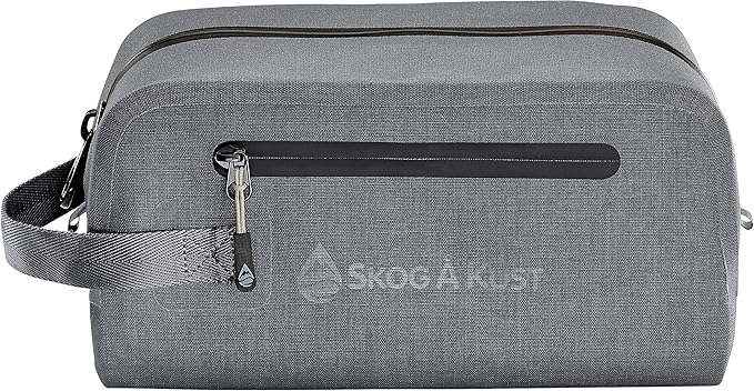 Skog Å Kust DoppSåk Waterproof & Leak-Proof Travel Toiletry Bag | Large, Charcoal Grey