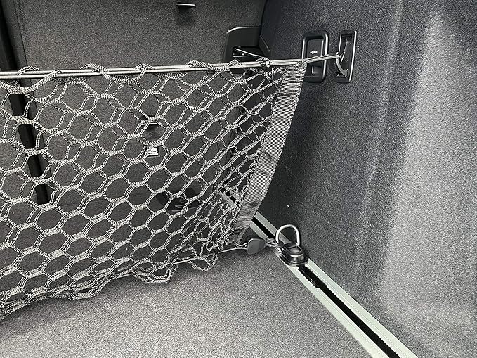 Rear Seat Envelope Style Automotive Elastic Trunk Mesh Cargo Net for BMW X3 Accessories 2017-2025 - Premium Trunk Organizers and Storage - Luggage Net for Crossover - Best Car Organizer for BMW X3