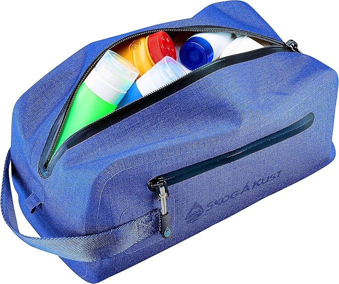 Skog Å Kust DoppSak Waterproof & Leak-proof Travel Toiletry Bag (Blue, Small)