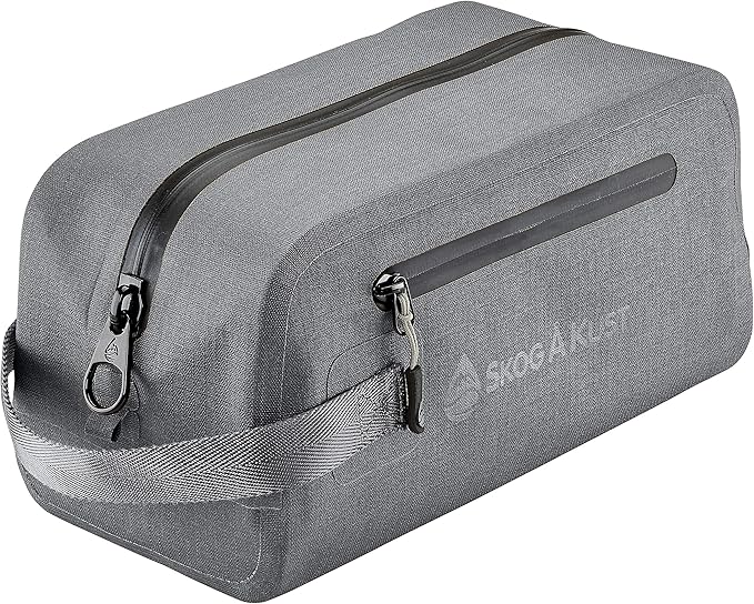 Skog Å Kust DoppSåk Waterproof & Leak-Proof Travel Toiletry Bag | Large, Charcoal Grey