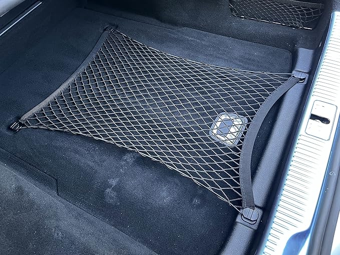 Floor Style Automotive Elastic Trunk Mesh Cargo Net for Mercedes Benz S Class 2021-2024 - Premium Trunk Organizers and Storage - Luggage Net for Sedan - Best Car Organizer for Mercedes Benz W223