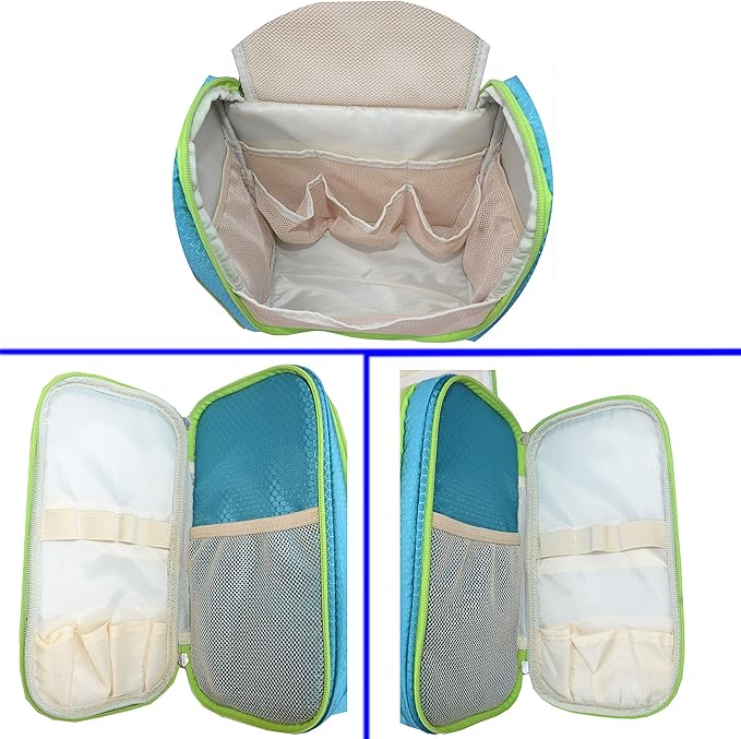 Freegrace Extra Large Hanging Toiletry Bag for Men and Women - Water-Resistant Nylon Travel Bathroom Organizer for Cosmetics, Makeup, and Toiletries