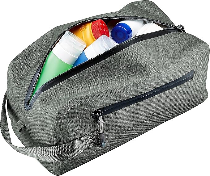 Skog Å Kust DoppSak Waterproof & Leak-proof Travel Toiletry Bag (Grey, Large)