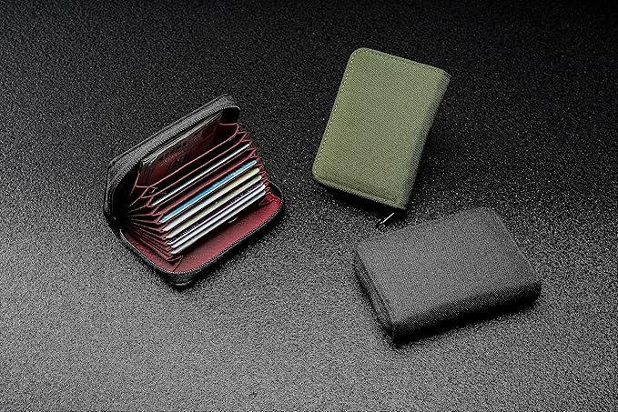 TACTICAL_GEEK PC1 EDC Durable 11-Slot Nylon Card Holder for Credit Cards, Lightweight Zippered Minimalist Wallet for Men and Women, Ideal for Work Travel, with Coin Pouch, Ultra-light and Waterproof,