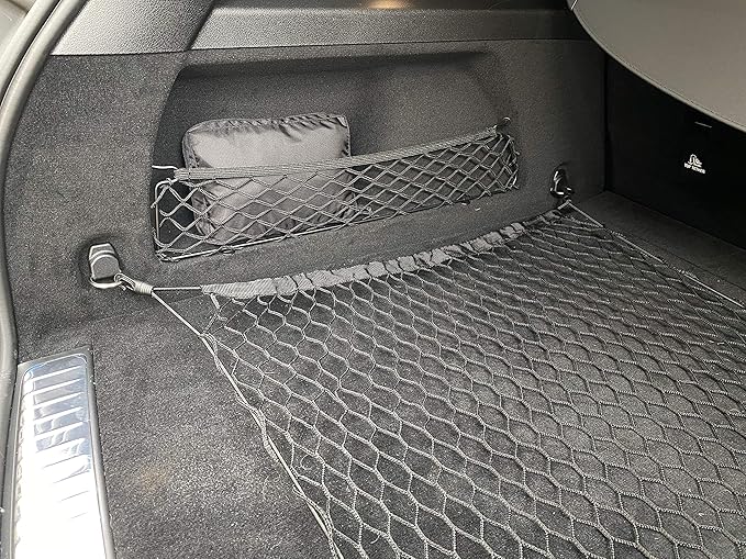 Rear Trunk Floor Style Automotive Elastic Mesh Cargo Net for Mercedes-Benz GLE W167 2020-2025 - Premium Trunk Organizers and Storage - Luggage Net for SUV - Best Car Organizer for Mercedes-Benz GLE