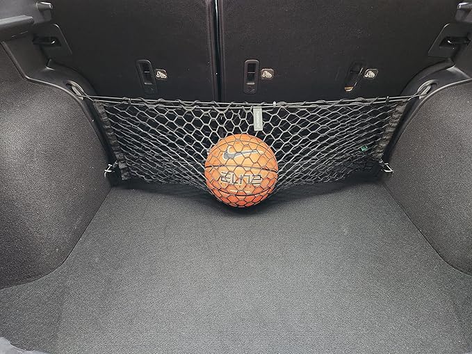 Envelope Style Automotive Elastic Trunk Mesh Cargo Net for Nissan Kicks 2022-2024 - Premium Trunk Organizer and Storage - Luggage Net for Crossover - Best Car Organizer for Nissan Kicks