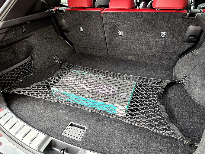 Floor Style Automotive Elastic Trunk Mesh Cargo Net for Lexus NX 350 2022-2025 - Premium Trunk Organizer and Storage - Luggage Net for Crossover - Best Car Organizer for Lexus NX350