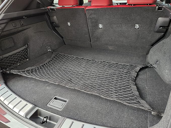 Floor Style Automotive Elastic Trunk Mesh Cargo Net for Lexus NX 350 2022-2025 - Premium Trunk Organizer and Storage - Luggage Net for Crossover - Best Car Organizer for Lexus NX350
