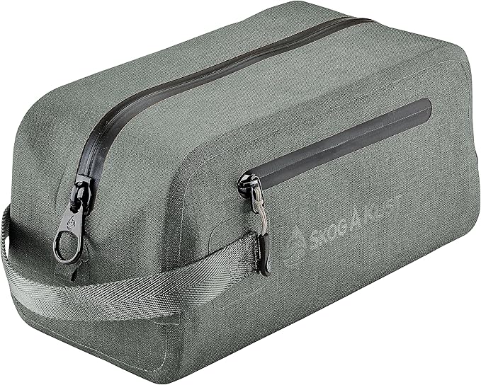 Skog Å Kust DoppSak Waterproof & Leak-proof Travel Toiletry Bag (Grey, Large)
