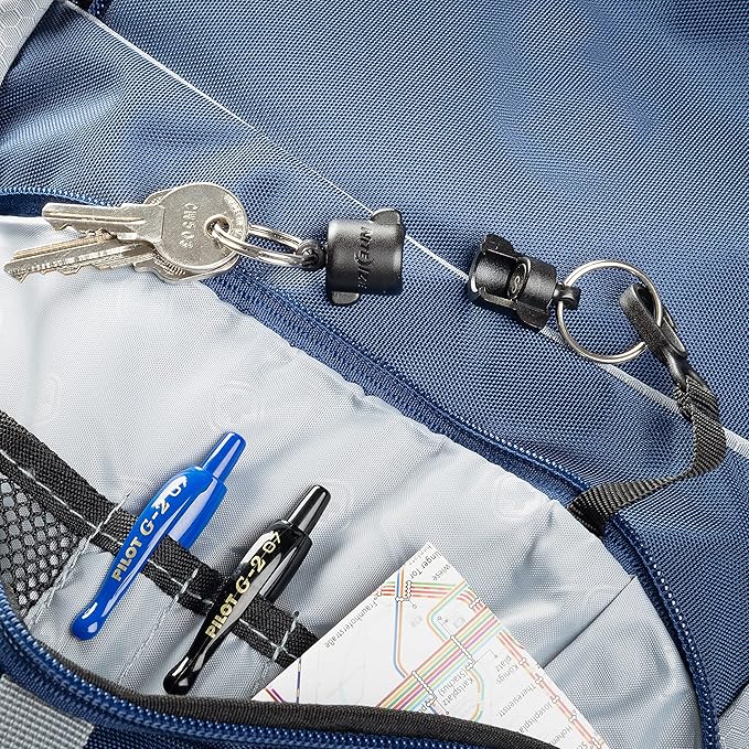Nite Ize Polycarbonate Keyring 360 Magnetic Quick Connector, Magnetic Locking Split Rings for Keys