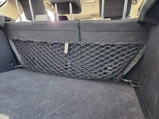 Back Seat Style Automotive Elastic Trunk Mesh Cargo Net for Mazda CX-3 2016-2021 - Premium Trunk Organizers and Storage - Luggage Net for Crossover - Best Car Organizer for Mazda CX 3