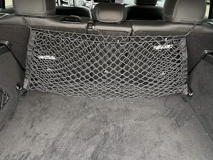 Envelope Style Automotive Elastic Trunk Mesh Cargo Net for Mercedes-Benz GLE W167 2020-2025 - Premium Trunk Organizers and Storage - Luggage Net for SUV - Best Car Organizer for Mercedes-Benz GLE