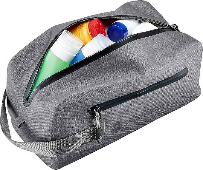 Skog Å Kust DoppSåk Waterproof & Leak-Proof Travel Toiletry Bag | Large, Charcoal Grey