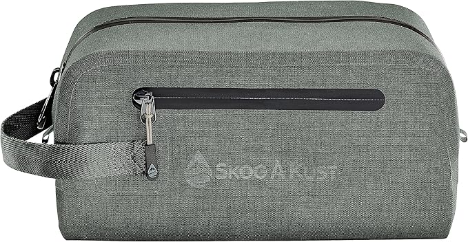 Skog Å Kust DoppSak Waterproof & Leak-proof Travel Toiletry Bag (Grey, Large)
