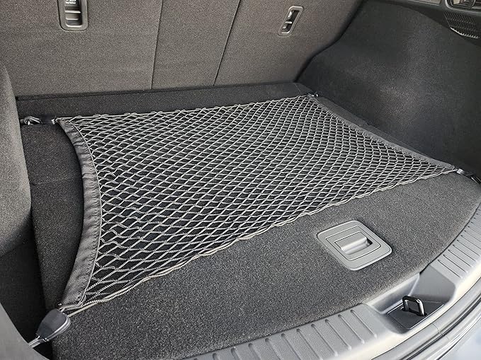Floor Style Automotive Elastic Trunk Mesh Cargo Net for Mazda CX5 S Carbon Premium Turbo 2023-2025 - Premium Trunk Organizer and Storage - Luggage Net for Crossover - Car Organizer for Mazda CX5