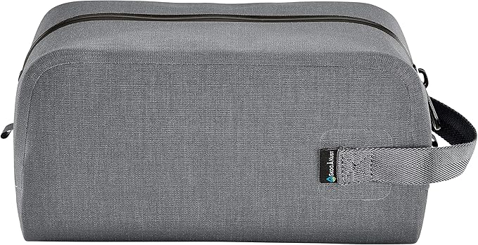 Skog Å Kust DoppSåk Waterproof & Leak-Proof Travel Toiletry Bag | Large, Charcoal Grey