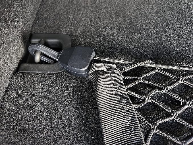 Floor Style Automotive Elastic Trunk Mesh Cargo Net for Mazda CX5 S Carbon Premium Turbo 2023-2025 - Premium Trunk Organizer and Storage - Luggage Net for Crossover - Car Organizer for Mazda CX5